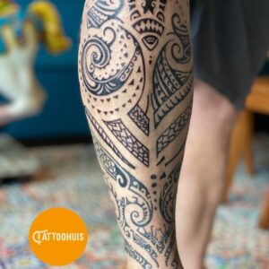 Maori geometric tattoo